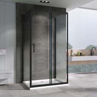 Душевой уголок ABBER Schwarzer Diamant 100x80см чёрный AG30100B-S80B-S80B