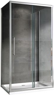 Душевой уголок ABBER Schwarzer Diamant AG30140H-S80-S80 140x80см хром