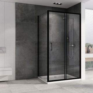 Душевой уголок ABBER Schwarzer Diamant AG30150B5-S50B5 150x50см чёрный