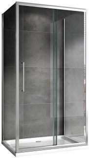 Душевой уголок ABBER Schwarzer Diamant AG30160H-S70-S70 160x70см хром