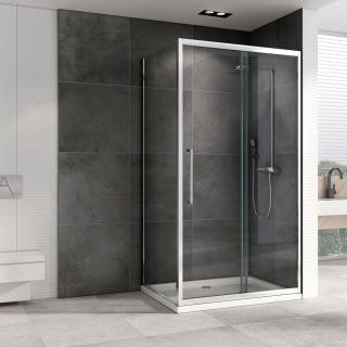 Душевой уголок ABBER Schwarzer Diamant AG30160H-S80 160x80см хром