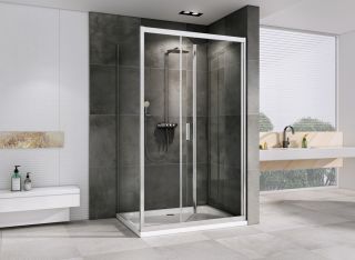 Душевой уголок ABBER Sonnenstrand 90x100см хром AG07090-S100