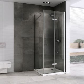 Душевой уголок ABBER Zart AG08090P-S81 90x80см хром