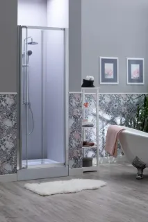 Душевая дверь Aquanet Alfa NAA6422 210018 80 см стекло прозрачное профиль хром