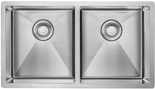 Мойка кухонная Paulmark Dopplet PM507844-BS брашированная нержавеющая сталь