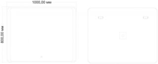 Зеркало с подсветкой Art&Max Elegant 100x80см AM-Ele-1000-800-DS-F