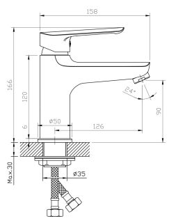 Смеситель для раковины ESKO Lagos White LG26W белый