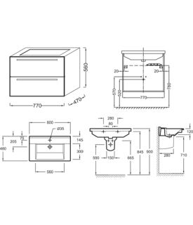 Тумба под раковину Jacob Delafon STRUKTURA EB1277-E16