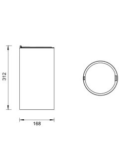 Мусорное ведро WHITECROSS Ergo ER2290CR 4 л хром