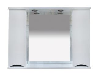 Зеркальный шкаф с подсветкой Misty Элвис 105см белый
