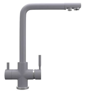 Смеситель для кухни Ulgran Quartz UQ-016-05 с дополнительным краном для питьевой воды бетон