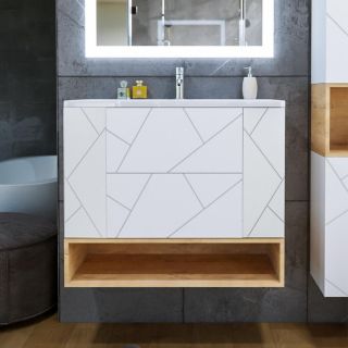 Ниша для пенала Бриклаер Кристалл 4627125415913 90 см дуб бунратти