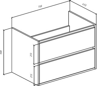 Тумба под раковину Bellezza Лоренцо 80см белый 00000007029