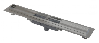 Душевой лоток AlcaPlast Low с порогами для перфорированной решетки 115см хром APZ1101-1150