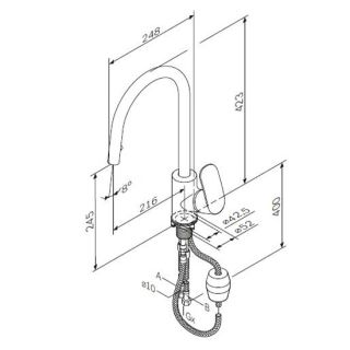 Смеситель Am.pm Like F8012000 для кухни