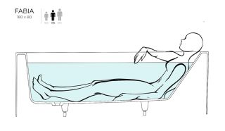 Ванна из искусственного камня Salini Fabia S-Sense 102612MRH 180x80см RAL снаружи