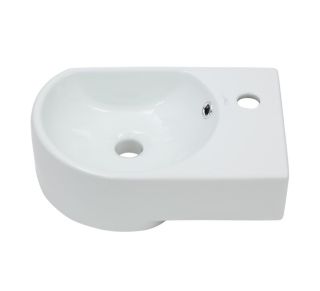 Подвесная раковина Melana 7954L-805 42см левая белый