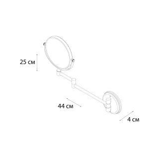 Зеркало косметическое FIXSEN Hotel золото-сатин D15 (FX-31021G)
