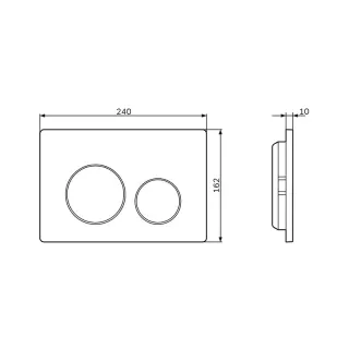 Клавиша смыва Am.Pm PrimeFit L I090151 механическая хром