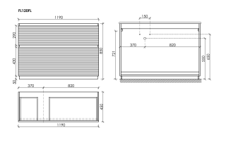 Тумба напольная под раковину Sancos Folk Floor FL120FLW левая 120 см Bianco
