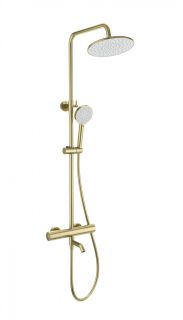 Душевая стойка Wonzon & Woghand INN 2 WW-A3006-T1-BG с термостатом брашированное золото