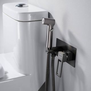 Гигиенический душ со смесителем Shevanik S6805T оружейная сталь