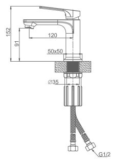 Смеситель для раковины Splenka S30.10.06 чёрный
