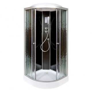 Душевая кабина Deto L 801 с электрикой BLACK 100х100х215 см