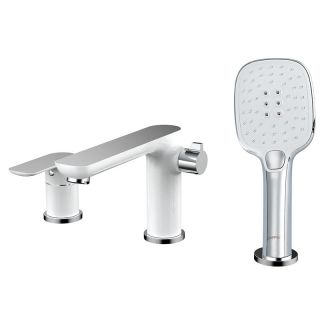 Смеситель на борт ванны Gappo G1148 белый/хром