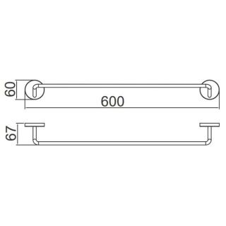 Полотенцедержатель Gappo G30701 60 см хром