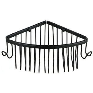 Полка угловая Gappo G331 с крючками чёрный