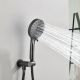 Душевой комплект Black&White Gravity 9301GM с термостатом оружейная сталь