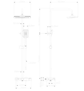 Душевая стойка Wonzon & Woghand WW-AE33110-CR хром