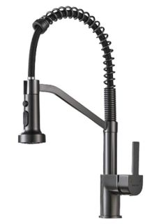 Смеситель для кухни Shevanik S963T оружейная сталь