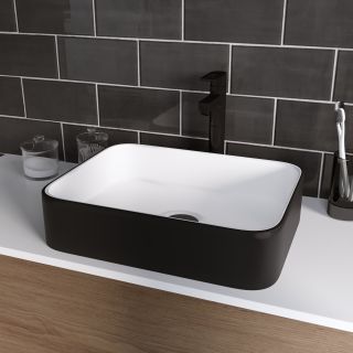 Раковина Grossman Color 50см чёрный/белый GR-4043BW