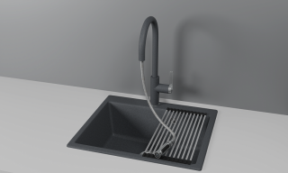 Смеситель для кухни Granula 8168, ГРАФИТ графит