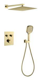 Душевая система скрытого монтажа Grocenberg GB5040GO с Термостатом Vernet (Франция) Золото