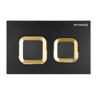 Клавиша смыва BETTOSERB 40006489 черный матовый + золото глянец SMART