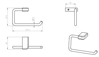 Держатель для туалетной бумаги Wonzon & Woghand WW-V3801-MB чёрный матовый