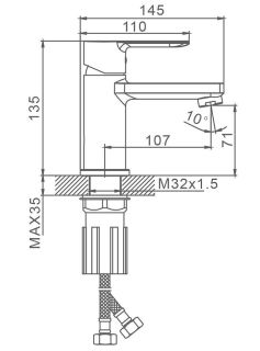Смеситель для раковины Splenka S06.10 хром
