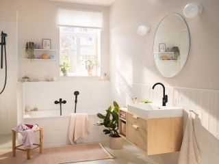 Смеситель для раковины Hansgrohe Rebris S 72536670 черный матовый