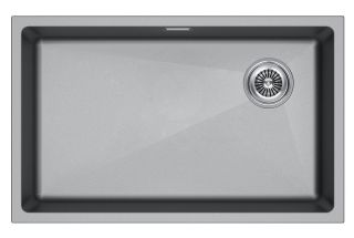 Мойка кухонная Paulmark Lumi LU74SK-GRM серый металлик