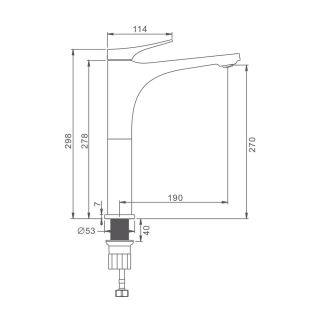 Смеситель для раковины Splenka S54.15.03 золотой сатин