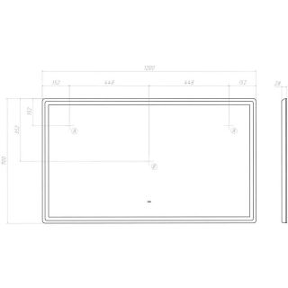 Зеркало с подсветкой Vigo Geometry Comfort 066 120 см