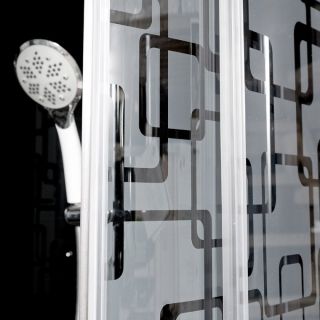 Душевая кабина Deto BМ1510 N (без крыши) BLACK 100х100х208 см