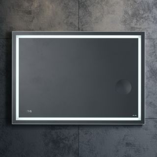 Зеркало Am.Pm Gem M91AMOX1003WG с LED-подсветкой и часами  100 см