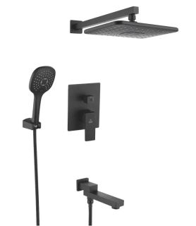 Душевая система Rose R2835H чёрный матовый