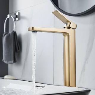 Смеситель для раковины Shevanik S9911G золотой сатин