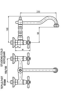 Смеситель для кухни Rav Slezak Morava Retro MK302.5/28SM бронза