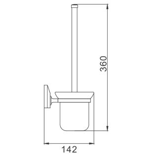 Подвесной ершик для унитаза Frap F1610 хром